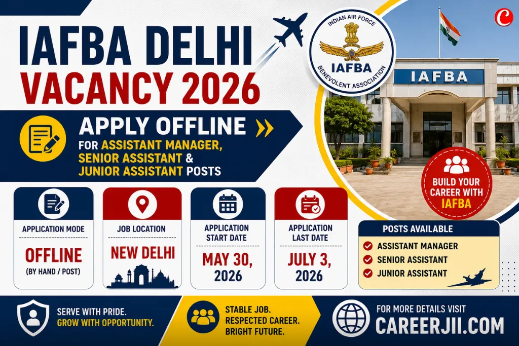 IAFBA Delhi Vacancy 2026