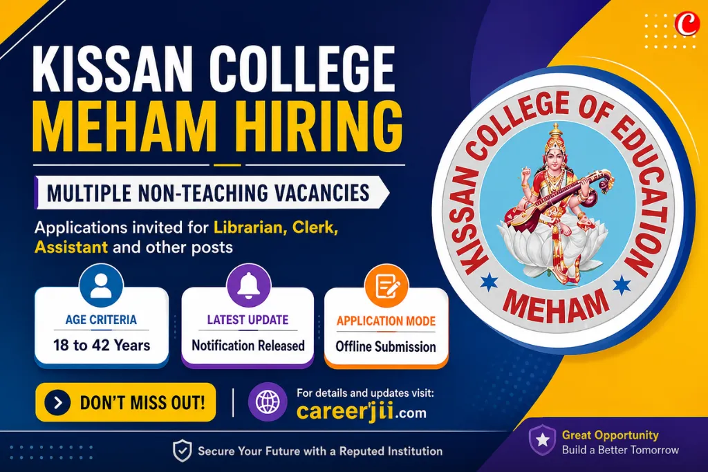 Kissan College Meham Vacancy