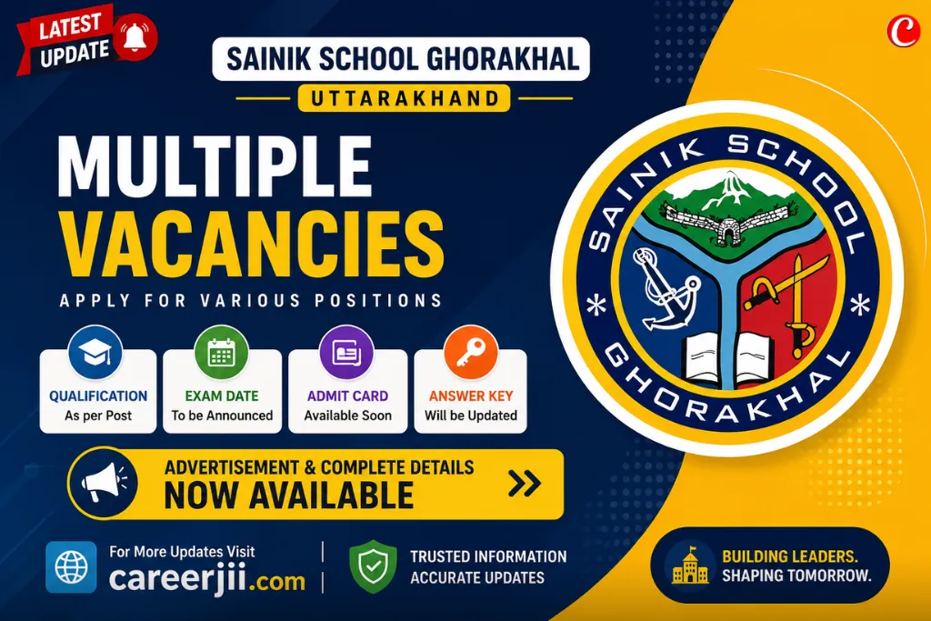 Sainik School Ghorakhal Recruitment