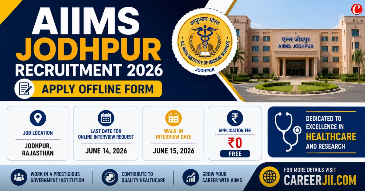 AIIMS Jodhpur Recruitment 2026