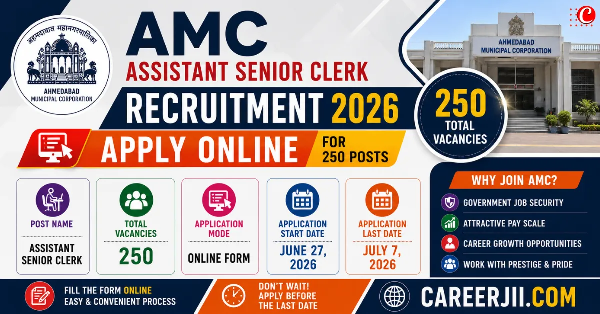 AMC Assistant Senior Clerk Recruitment 2026