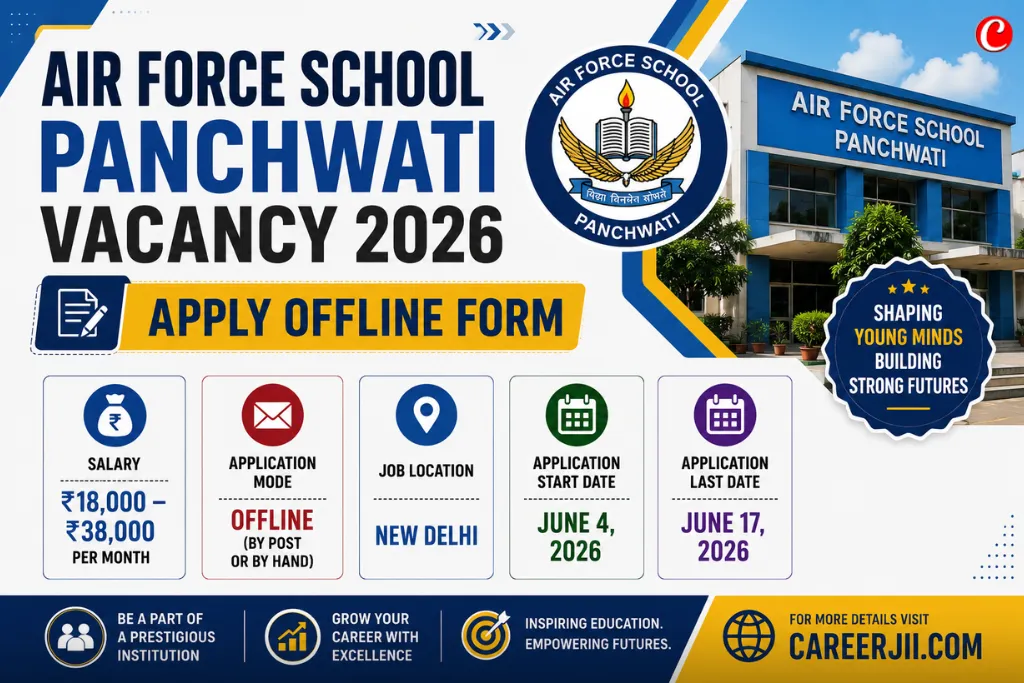 Air Force School Panchwati Vacancy 2026