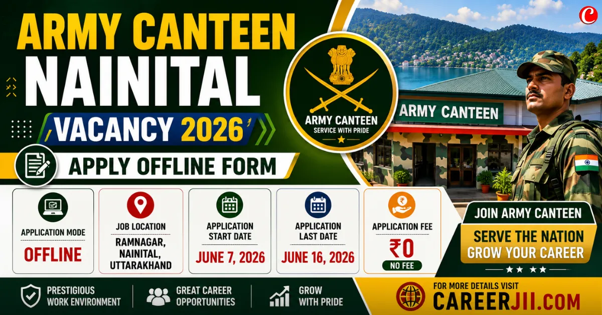 Army Canteen Nainital Vacancy 2026