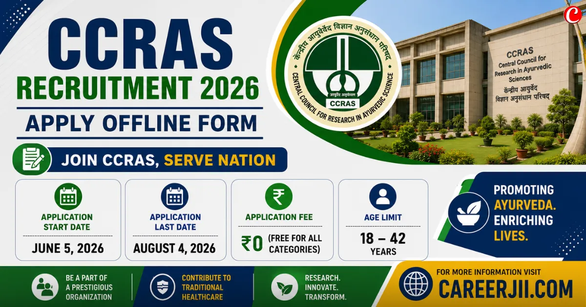 CCRAS Recruitment 2026