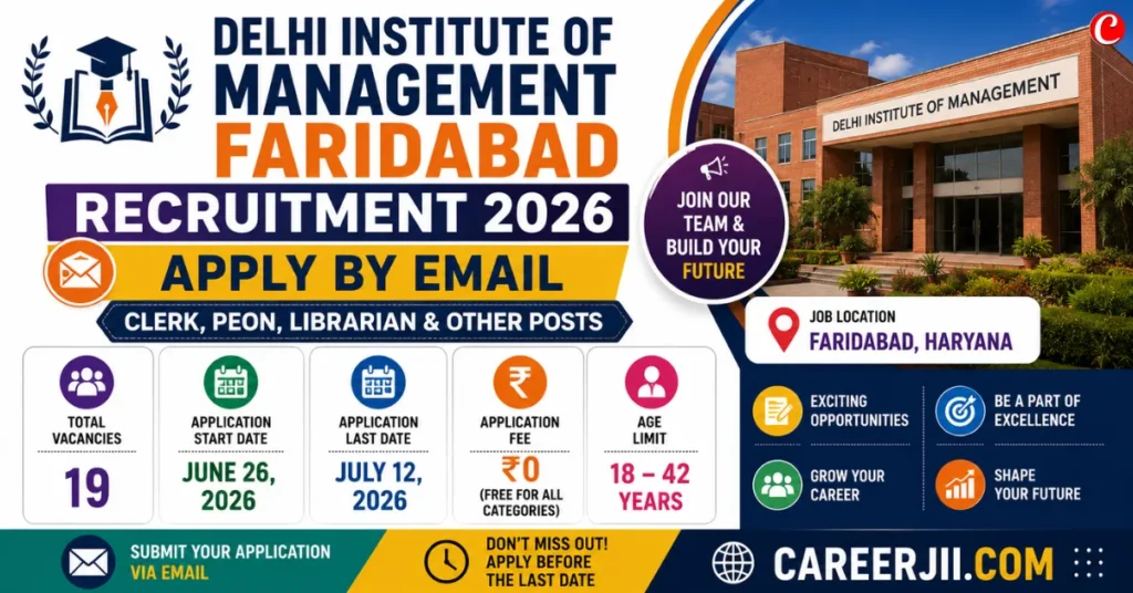 Delhi Institute of Management Faridabad Recruitment 2026