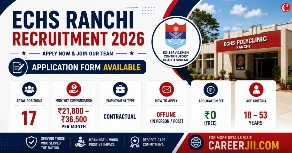 ECHS Ranchi Recruitment 2026