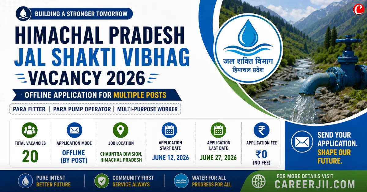 Himachal Pradesh Jal Shakti Vibhag Vacancy 2026