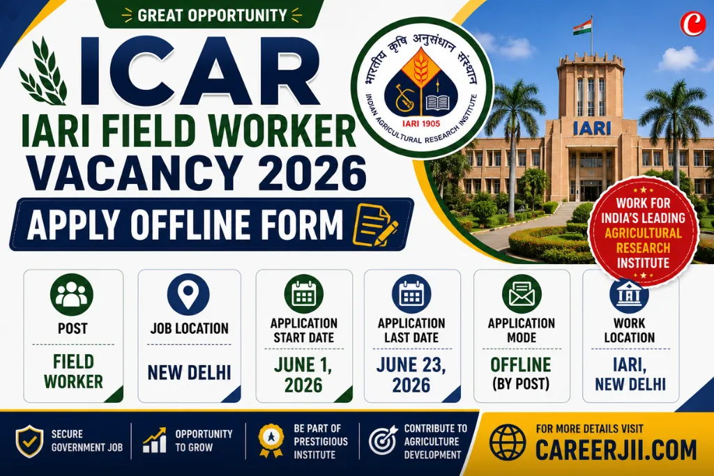 ICAR IARI Field Worker Vacancy 2026