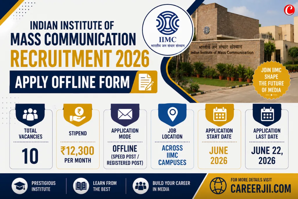Indian Institute of Mass Communication Recruitment 2026