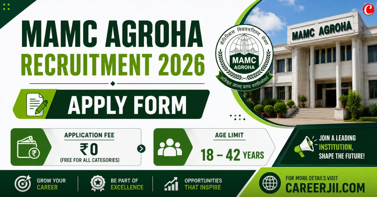 MAMC Agroha Recruitment 2026