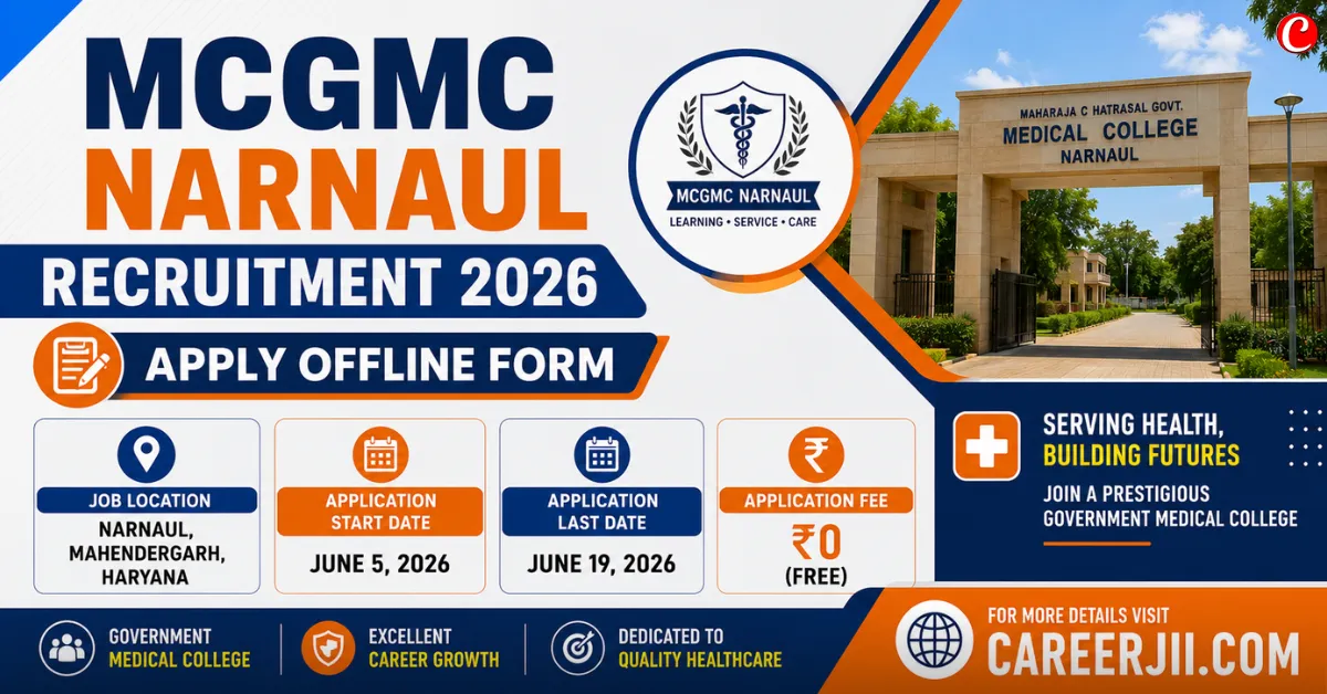 MCGMC Narnaul Recruitment 2026
