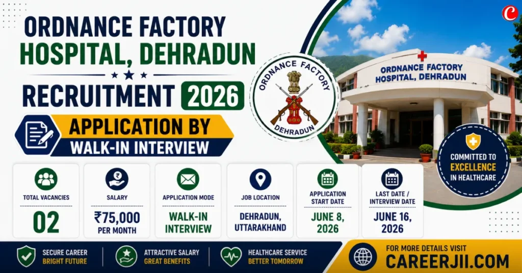 Ordnance Factory Hospital Dehradun Recruitment 2026