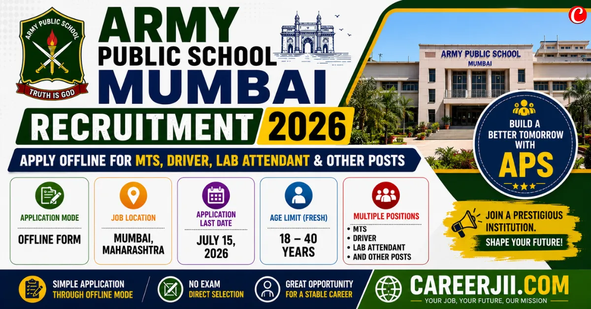 Army Public School Mumbai Recruitment 2026