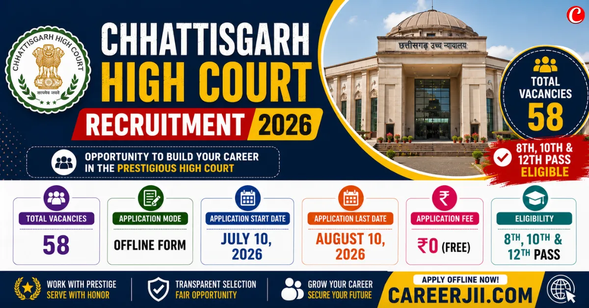 Chhattisgarh High Court Recruitment 2026