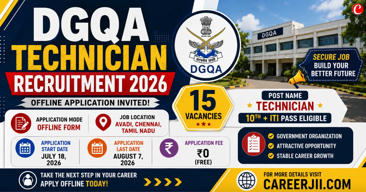 DGQA Technician Recruitment 2026