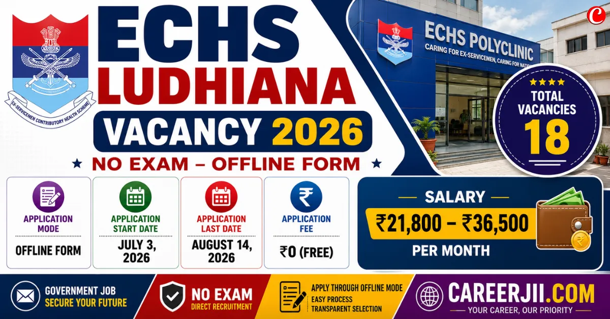 ECHS Ludhiana Recruitment 2026
