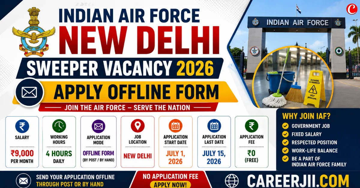 IAF New Delhi Sweeper Recruitment 2026