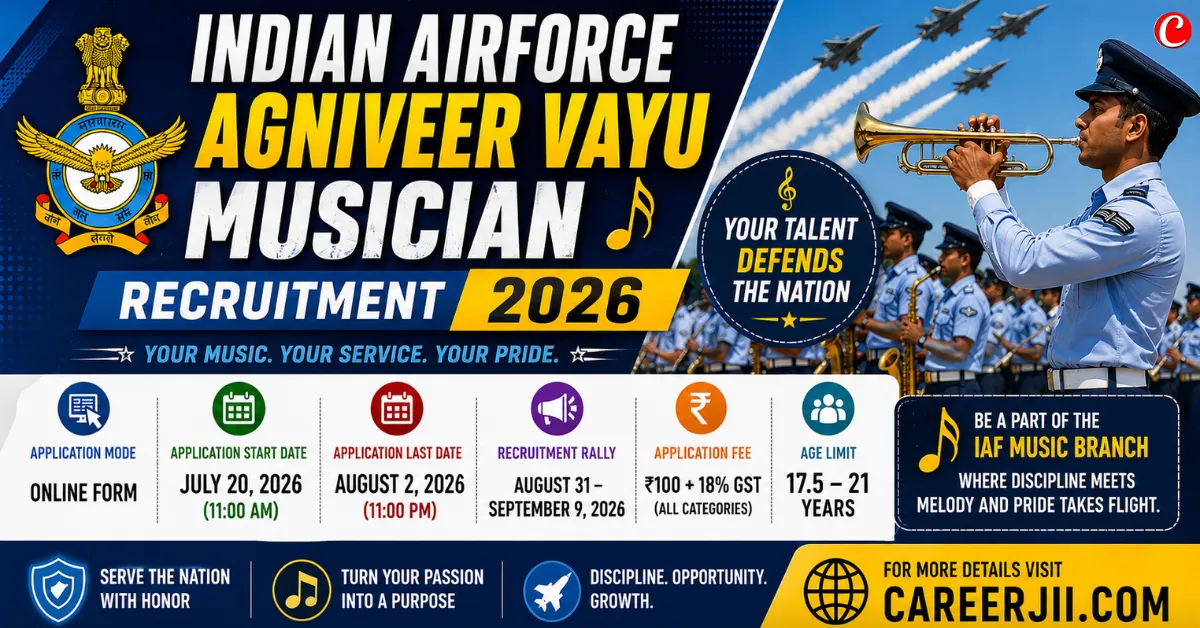 Indian Airforce Agniveer Vayu Musician Recruitment 2026
