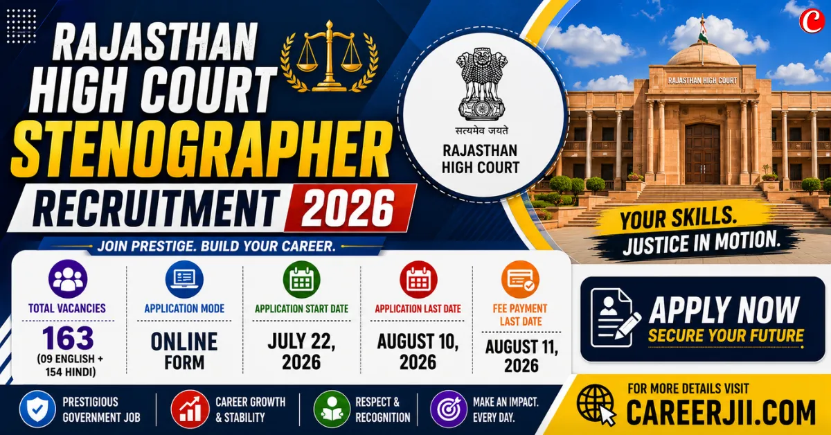 Rajasthan High Court Stenographer Recruitment 2026