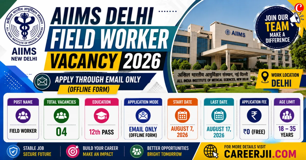 AIIMS Delhi Field Worker Vacancy 2026