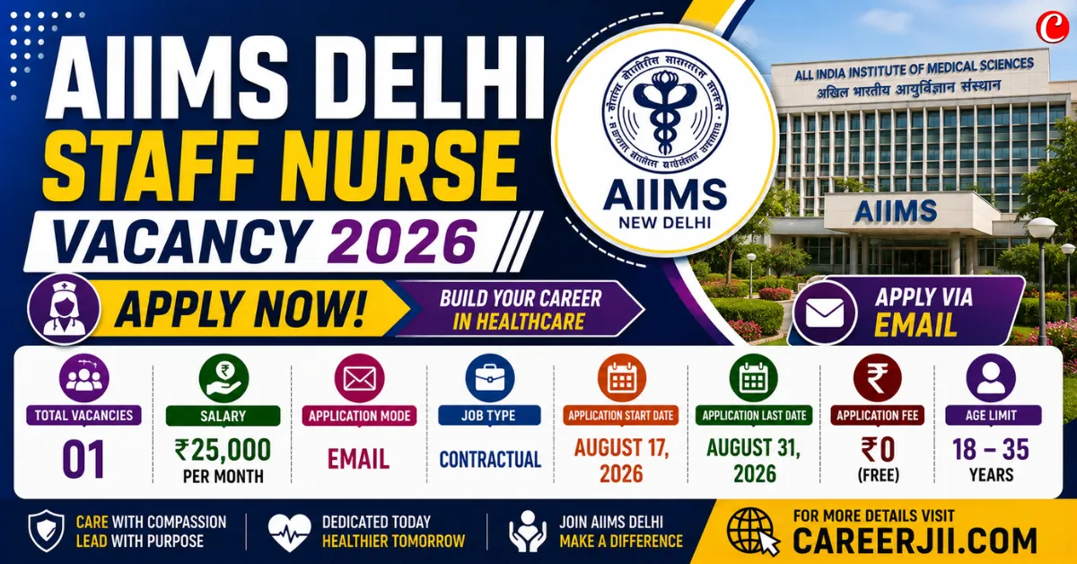 AIIMS Delhi Staff Nurse Vacancy 2026