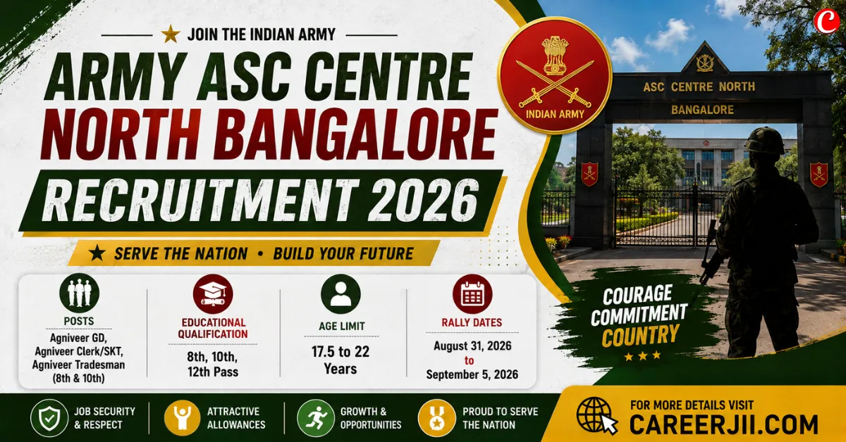 Army ASC Centre North Bangalore Bharti 2026