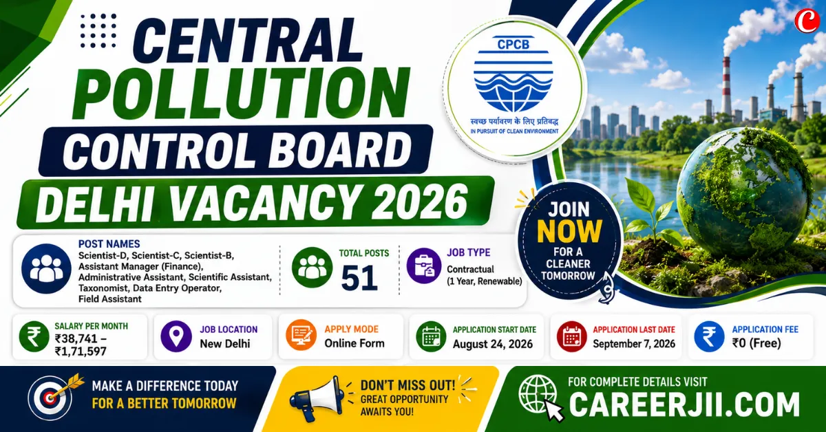 Central Pollution Control Board Delhi Vacancy 2026