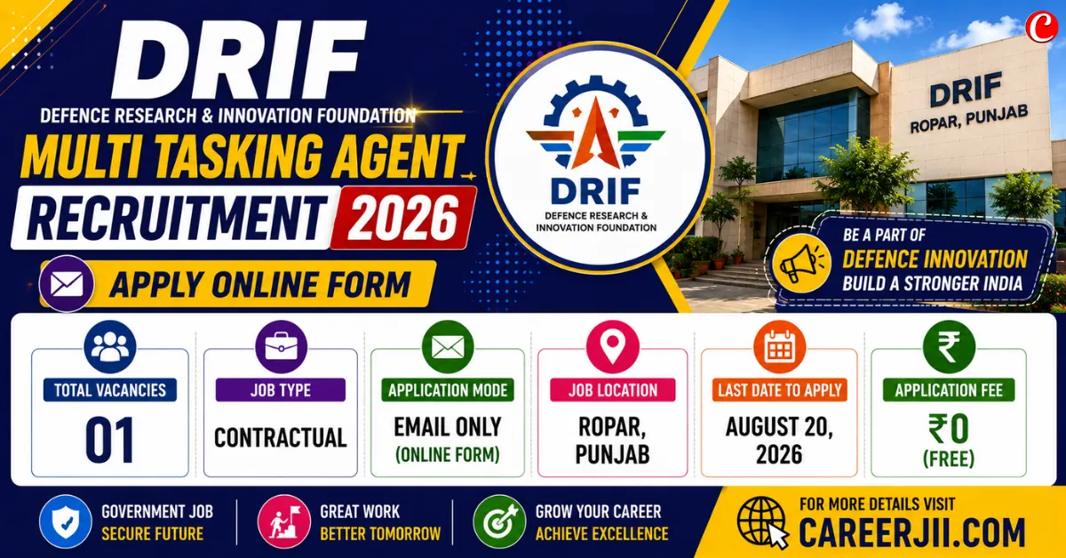 DRIF Multi Tasking Agent Recruitment 2026