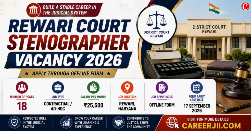 Rewari Court Stenographer Vacancy 2026