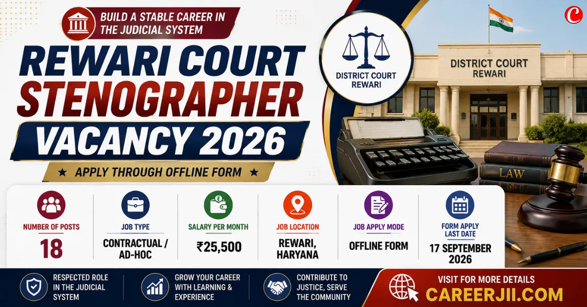 Rewari Court Stenographer Vacancy 2026