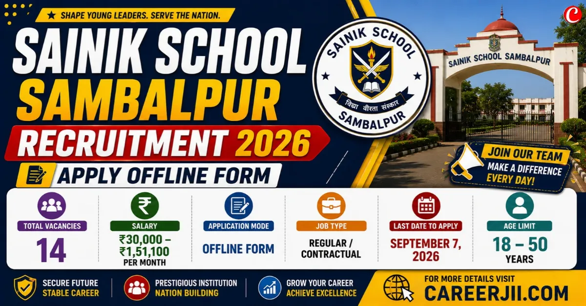Sainik School Sambalpur Recruitment