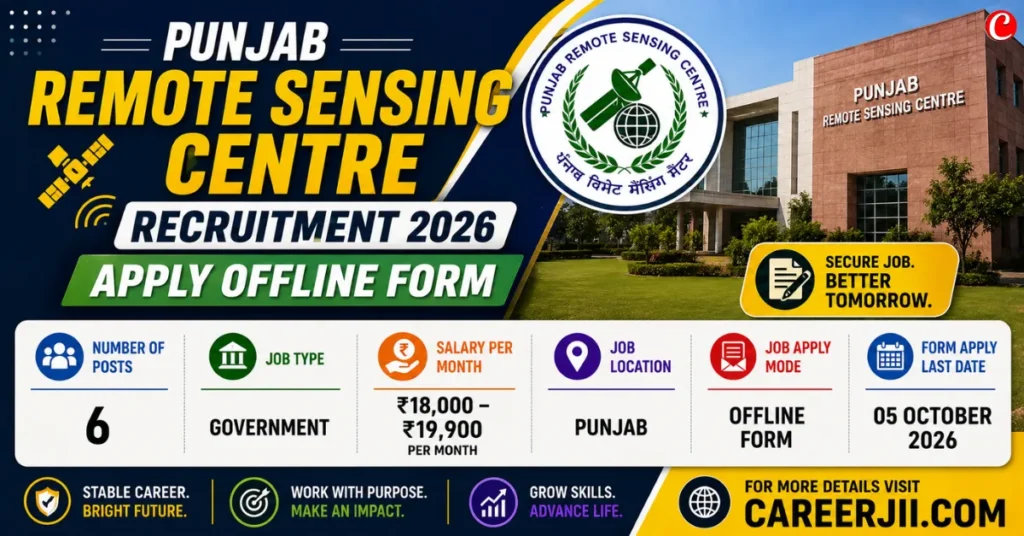 Punjab Remote Sensing Centre Recruitment 2026